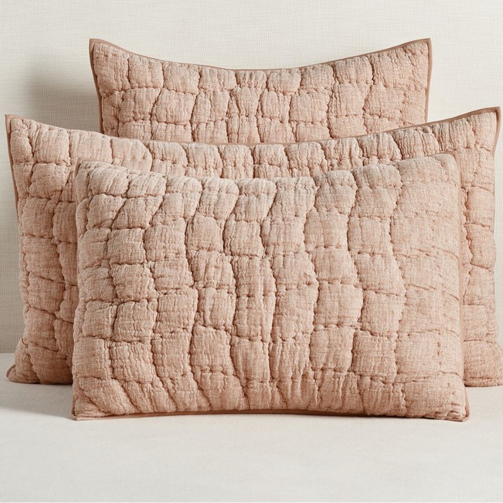 Pottery Barn Cloud Quilted Standard Sham in camel